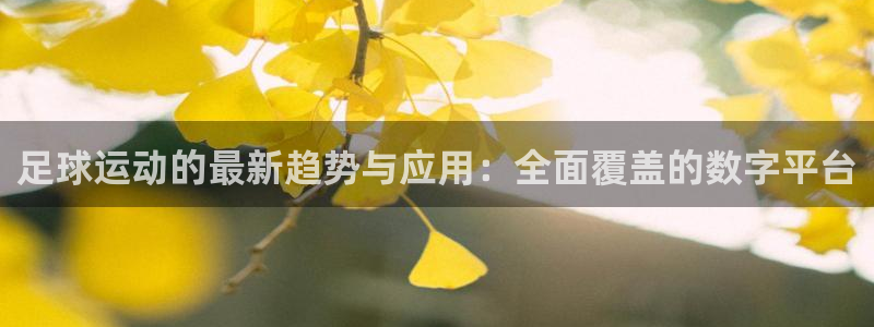 足球运动的最新趋势与应用：全面覆盖的数字平台