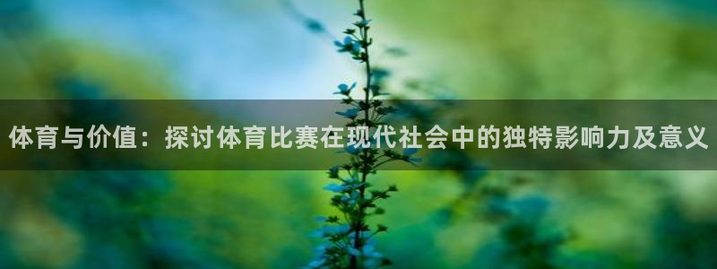 捷报手机版足球比分：体育与价值：探讨体育比赛在现代社会中的独特影响力及意义